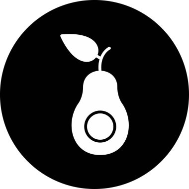 Avokado. Web simgesi basit illüstrasyon