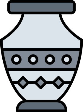 Vazo. Web simgesi basit illüstrasyon