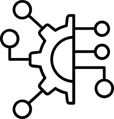 Teknoloji. Web simgesi basit illüstrasyon