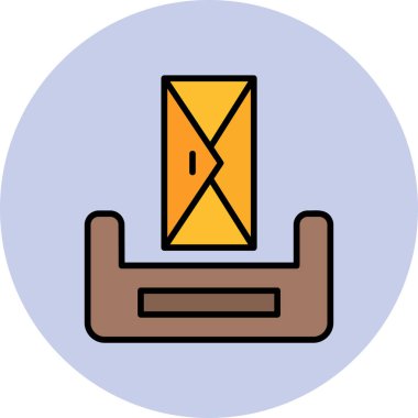 Gelen kutusu. Web simgesi vektör illüstrasyonu