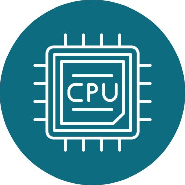 CPU icon, vector illustration simple design