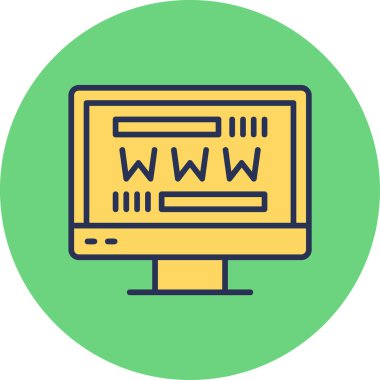 Web sitesi simgesi, vektör illüstrasyonu basit tasarım