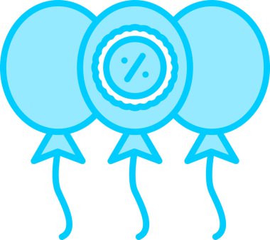 İndirim balonları. Web simgesi basit illüstrasyon