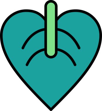 Anthurium bitki yaprağı simgesi, vektör illüstrasyonu 