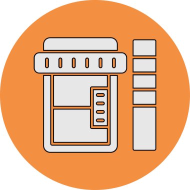 İdrar örneği. Web simgesi basit tasarım