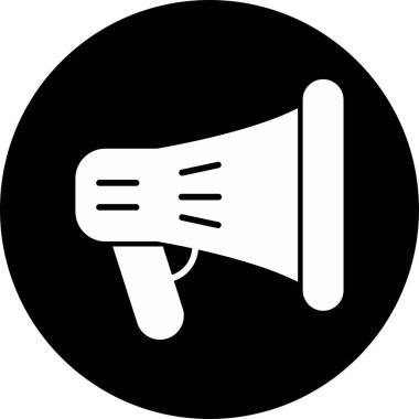 Megafon. Web simgesi basit illüstrasyon 