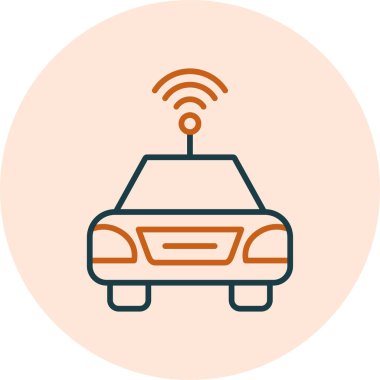 Otomatik Otomobil ikonu vektör illüstrasyonu