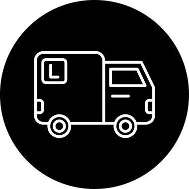 Kamyon. Web simgesi basit illüstrasyon