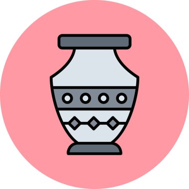 Vazo. Web simgesi basit illüstrasyon