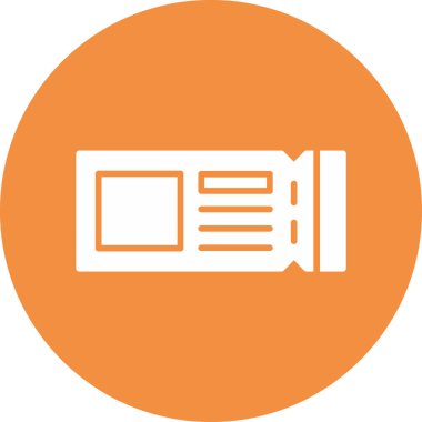 Bir bilet simgesinin vektör illüstrasyonu 