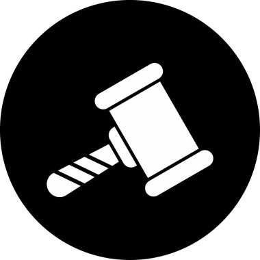 Hukuk. Web simgesi basit illüstrasyon