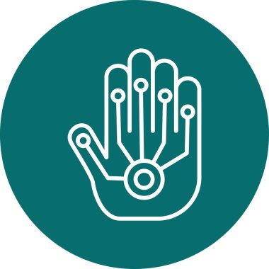 Kablolu eldiven. Web simgesi basit illüstrasyon