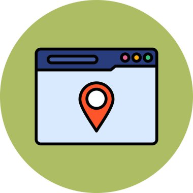 konum haritası işaretleyici vektörü