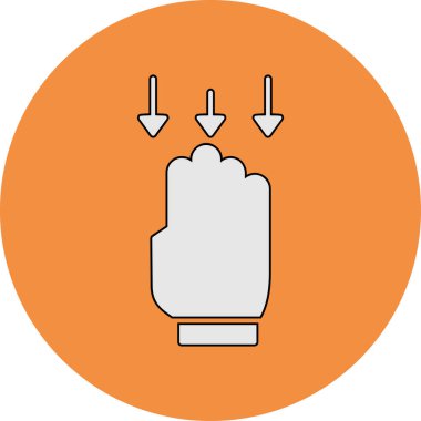 El simgesini kaydır. vektör illüstrasyonu