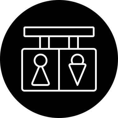 Tuvalet Ağı vektör illüstrasyonu