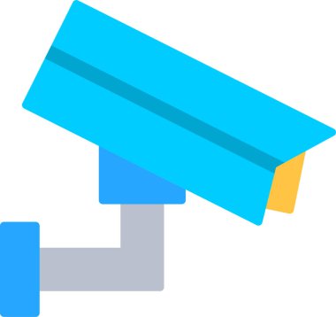 Kapalı devre televizyon. Web simgesi basit illüstrasyon 