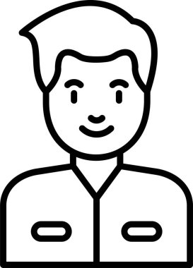 Adamım. Web simgesi basit illüstrasyon