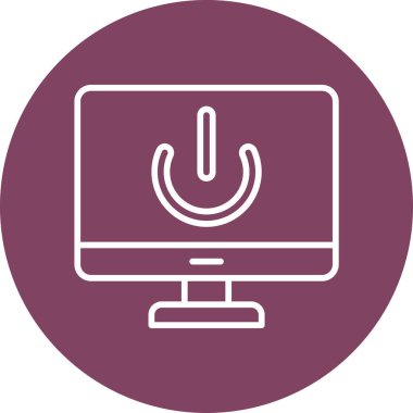 Bir güç düğmesi simgesinin vektör çizimi