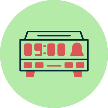 Dijital saat simgesi Vektör illüstrasyonu