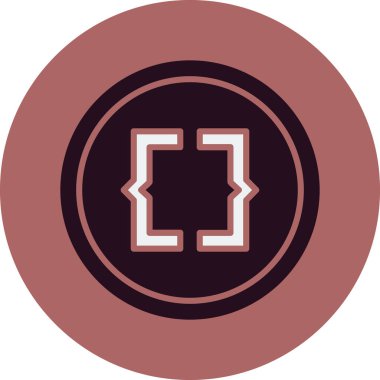 Parantez web simgesi vektör illüstrasyonu