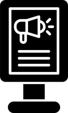 Poster. Web simgesi basit illüstrasyon