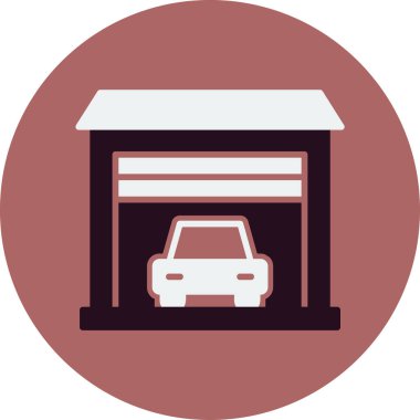 Garaj. Web simgesi basit illüstrasyon