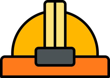 Modern bir kask simgesini vektör formunda gösteren renkli soyut çizimler.