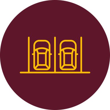 park kavramı simgesi vektör illüstrasyonu 