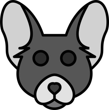 Chihuahua köpeği. Web simgesi basit illüstrasyon