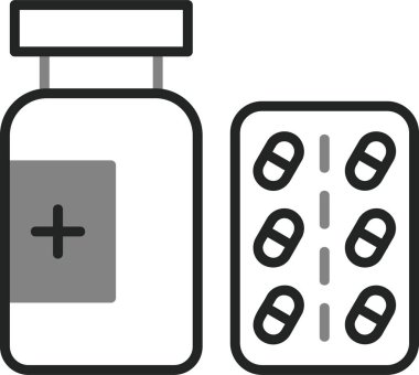 uyuşturucu ve hap ikonu vektör illüstrasyonu