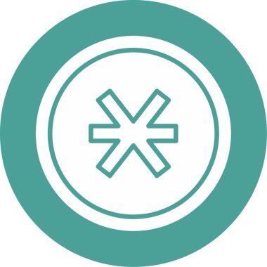 Asterisk ağ simgesi, vektör illüstrasyonu  