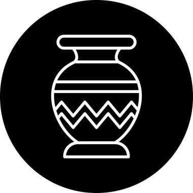 Vazo. Web simgesi basit illüstrasyon