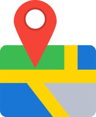harita pin ikonu vektör illüstrasyonu 
