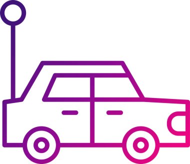 - Araba. Web simgesi basit illüstrasyon