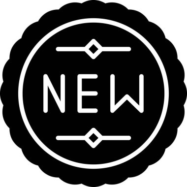 yeni etiket web simgesi, basit vektör illüstrasyonu 