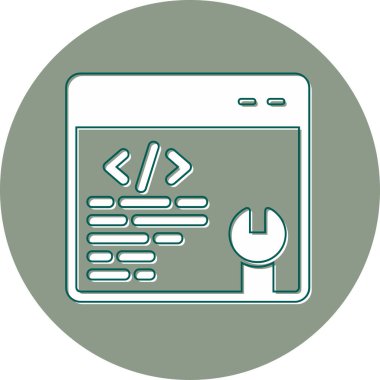 Onarım işlemi için Web Sayfasının basit illüstrasyonunun şablonu 