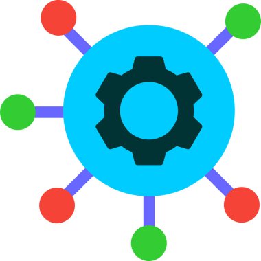 Omni kanalı. Web simgesi basit illüstrasyon