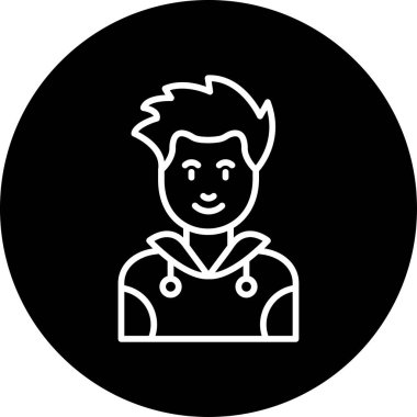 erkek avatar simge vektör çizim 