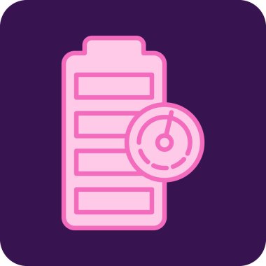 Batarya ikonu vektör illüstrasyonunu çalıştır