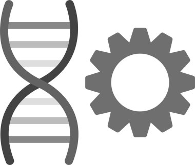 DNA simgesi. Web için DNA vektör simgelerinin basit çizimi 