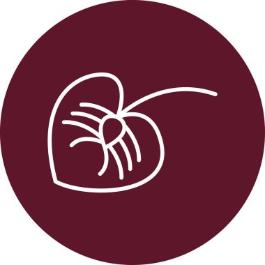 Anthurium bitki yaprağı simgesi, vektör illüstrasyonu 