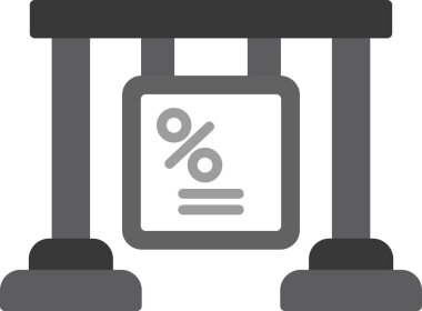 Açık hava reklam afişi Mupi 'nin basit çizimi. 