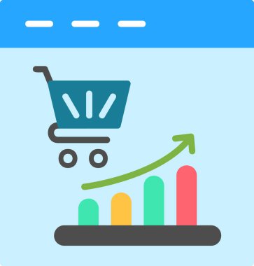 Piyasa. Web simgesi basit illüstrasyon