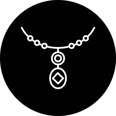 Kolye ikonu vektör illüstrasyon tasarımı