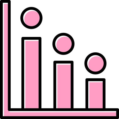 Histogram. Web simgesi basit illüstrasyon