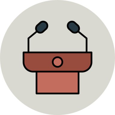 Basın Konferansı vektör illüstrasyonu