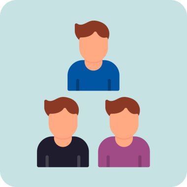 Takım çalışması. Web simgesi basit illüstrasyon