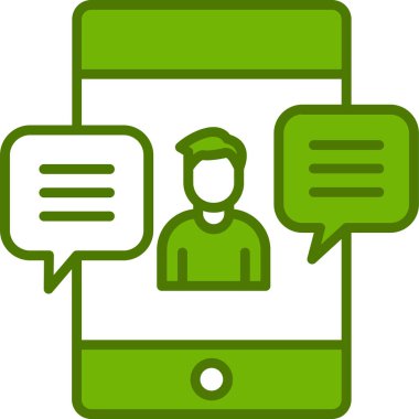 Sohbet mesajı vektör illüstrasyonu