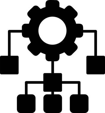Organizasyon. Web simgesi basit illüstrasyon