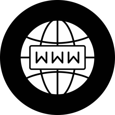 Alan adı web simgesi, basit vektör illüstrasyonu